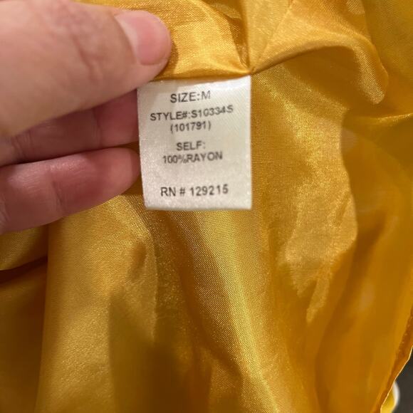 Anthropologie Comme Toi Yellow Polka Dot Skirt Size M Midi Retro - Picture 5 of 10